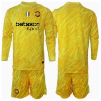 Camiseta Inter Milan Portero Segunda Equipación Replica 2024-25 para niños mangas largas (+ Pantalones cortos)